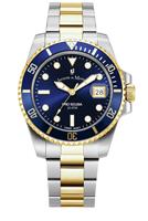 Jacques Du Manoir Blue Dial Two Tone Watch