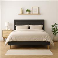 Millbrook Beds Border Double Wooden Bed Frame - Charcoal
