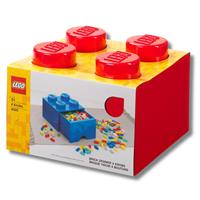 LEGO Brick Drawer 4 Knobs - Red