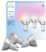 Philips Hue Essential GU10 4.7W Smart Light Bulb - Pack of 3