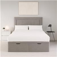 Millbrook Beds Kingsize Fabric Ottoman Bed - Natural