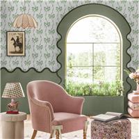 Cath Kidston Ribbon Bow Sage Wallpaper