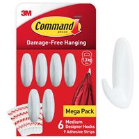 Command Designer Medium Hooks - Pack of 6