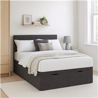 Millbrook Beds Kingsize Fabric Ottoman Bed - Charcoal