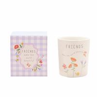 Widdop Love Life Ceramic Message Candle 190G - Friends