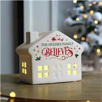 Personalised Message Christmas LED House