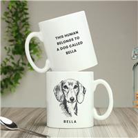 Personalised Message Dog Breed Mug