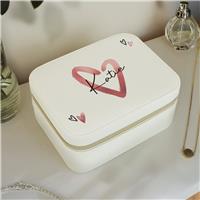 Personalised Message Heart Travel Jewellery Box