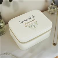 Personalised Message Botanical Travel Jewellery Box