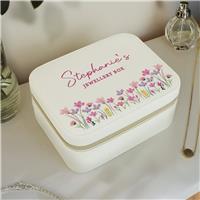 Personalised Floral Travel Jewellery Box