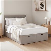 Millbrook Beds Double Fabric End Lift Ottoman Bed - Natural