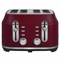 Rangemaster RMCL4S201BU Classic 4 Slice Toaster - Burgundy