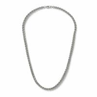Uncommon Souls Men's Silver Tone Rope Chain Necklace