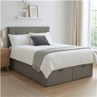 Millbrook Beds Double Fabric End Lift Ottoman Bed - Grey