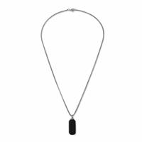 Uncommon Souls Men's Stainless Steel Black Tag Chain