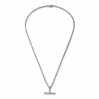 Uncommon Souls Men's Stainless Steel T Bar Pendant Necklace