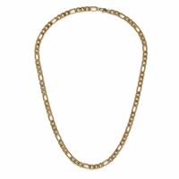 Uncommon Souls Men's Gold Tone Figaro Chain Necklace