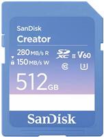 SanDisk Creator 280MBs SD UHS-II Memory Card - 512GB