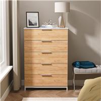 Welcome Orillia 5 Drawer Chest - White & Oak