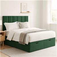 Millbrook Piper Superking Fabric EndLift Ottoman Bed - Green