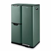 Tower 60L Three Compartment Recycling Pedal Bin - Green