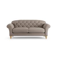 Habitat Brooker Fabric 3 Seater Sofa - Mocha - Ash Leg