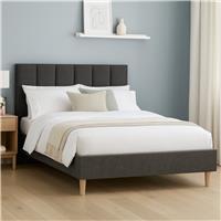 Millbrook Piper Kingsize Fabric Bed Frame - Charcoal