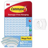 Command Clear Decorating Clips - Pack of 60