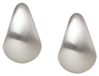 Liars & Lovers Silver Toned Brushed Teardrop Stud Earrings