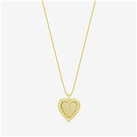 Inicio Gold Plated Heart Charm Pendant Necklace