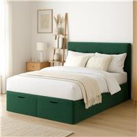 Millbrook Beds Superking Fabric End Lift Ottoman Bed - Green