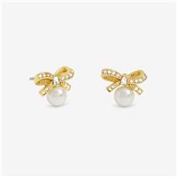 Jon Richard Bow And Pearl Earrings