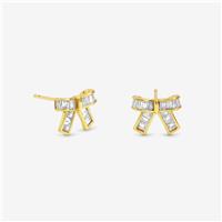 Jon Richard Crystal Mini Bow Earrings