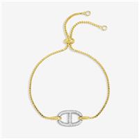 Jon Richard Gold Plated and Crystal Toggle Bracelet