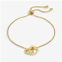 Jon Richard Cubic Zirconia Heart Toggle Bracelet