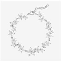 Jon Richard Cubic Zirconia Mixed Floral Bracelet
