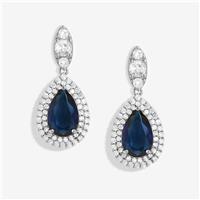 Jon Richard Cubic Zirconia Navette Pear Drop Earring