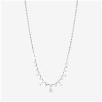 Jon Richard Silver Navette Stone Pendant Necklace