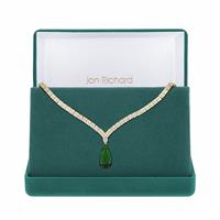 Jon Richard Emerald Green Pear Drop Collar Pendant Necklace