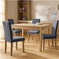 Argos Home Sendi Extending Dining Table and 4 Grey Chairs