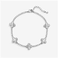 Jon Richard Diamond Clover Bracelet