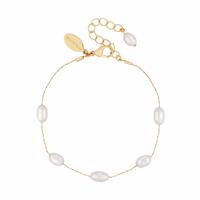 Jon Richard Gold Plated Chain And Freshwater Pearl Brace