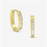 Jon Richard Gold Crystal Hoop Earrings