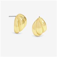 Jon Richard Gold Plated Mini Ribbed Stud Earrings