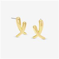 Jon Richard Gold Plated Kiss Stud Earrings