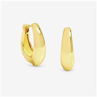 Jon Richard Gold Plated Polished Large Curve Hoops