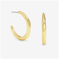 Jon Richard Gold Plated Polished Twist Hoop Earrings