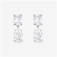 Jon Richard Rhodium Plated Mixed Stone Stud Earrings