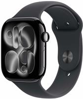 Apple Watch Series 11 GPS+Cell 46mm Black Sport Band - S/M
