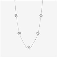 Jon Richard Pave Clover Necklace